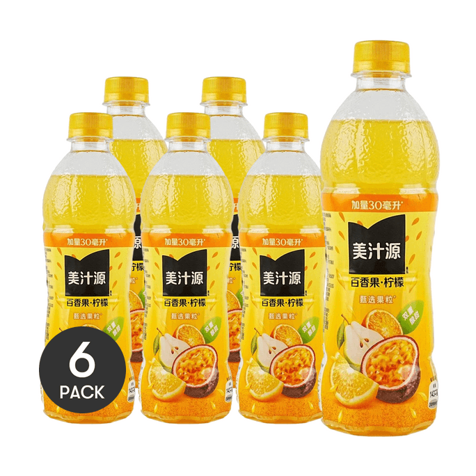 Passion Fruit Lemon Juice, 15.21 fl oz *6【6 Packs】