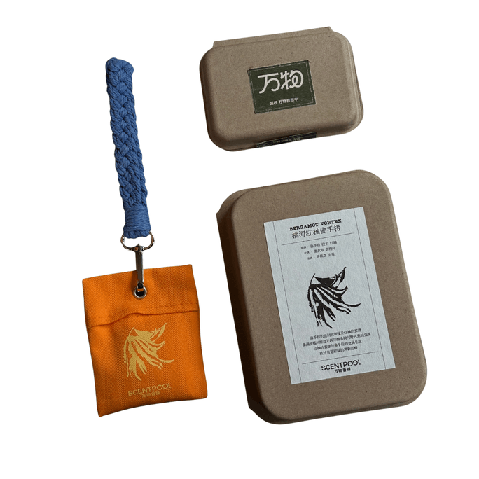 Scented Sachet-Citrus Fusion Red Pomelo and Bergamot | Pure Botanical Herbs | For Bedroom & Yoga Relaxation (Scent Refill Included) - 2 Pack