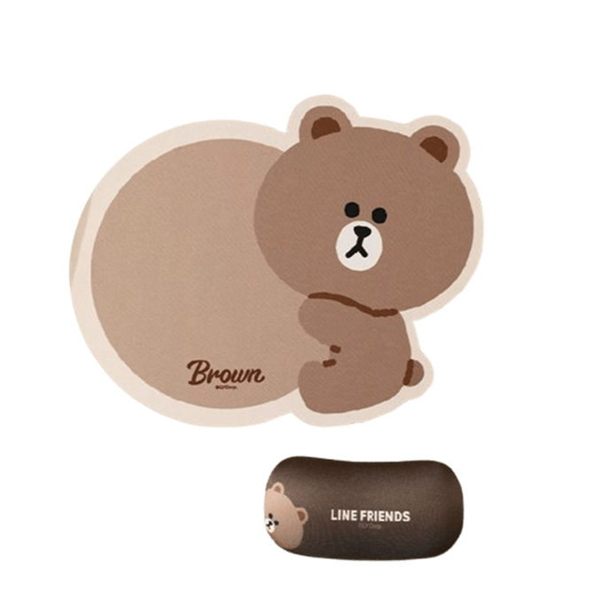 Brown Bear Mouse Pad Desk Mat Office Girls Wrist Rest Pad Silicone Non-Slip Small Computer Mouse Pad Brown Bear Hug Style [Mouse Pad With Wrist Rest] 1 piece