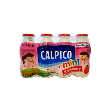 日本CALPICO 无碳酸天然无色素乳酸菌酸奶饮料 草莓味 迷你4瓶装  