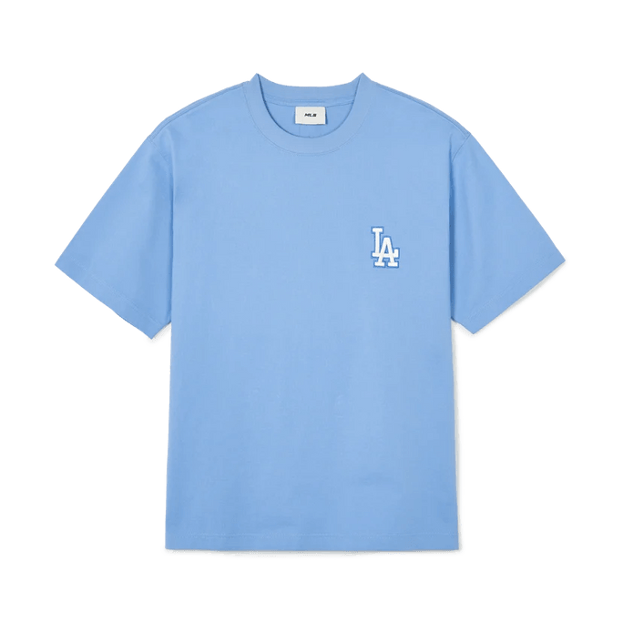 Unisex Classic Monogram Big Luxe Short Sleeve Tee Shirt LA Dodgers Blue L
