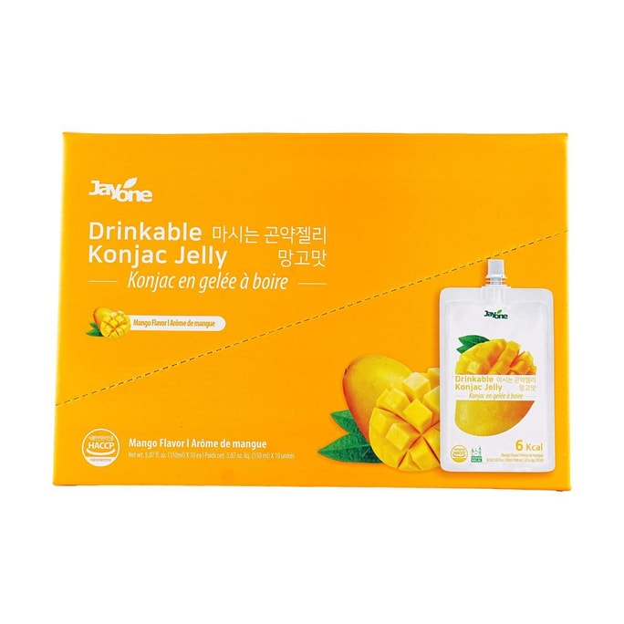 마실 수 있는 곤약 젤리 망고 저칼로리 5.07 fl oz*10개