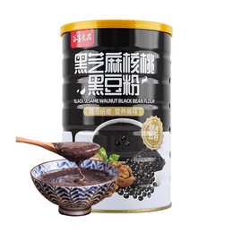 谷墨良品 黑芝麻核桃黑豆粉 600g【芝麻糊早餐代餐谷物粉】