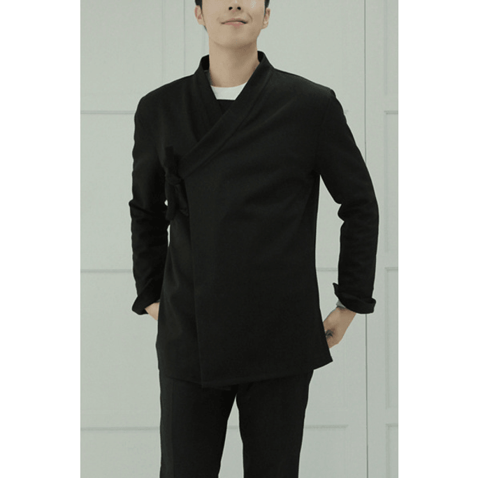 韩国 S Hanbok 这是韩服上衣(M-T01-Lo-Bla)。 Black L-XL