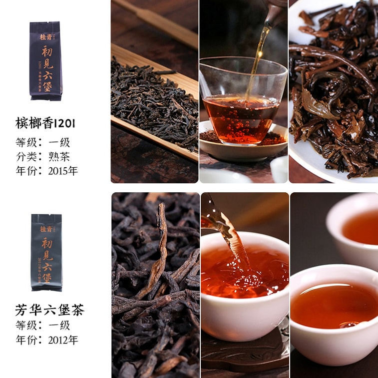  小師姐評茶 六堡茶品鑑合集 一次喝遍8種典型風格六堡茶 廣西梧州黑茶 六堡茶入門教科書 初見六堡 茶葉送禮佳品 56克(7克x8包) 3