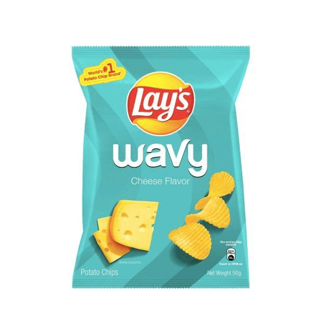 Wavy Cheese Potato Chips 50g