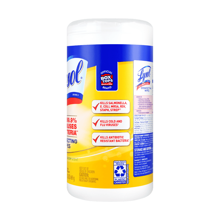 Lysol 殺菌消毒濕紙巾 99.9%殺死細菌病毒 3倍清潔力 80錠 柑橘香型 3
