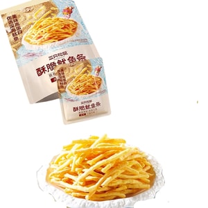 Crispy Squid Sticks, Ready-to-Eat Squid, High-Protein, Individually Packaged, Snack Craving Sea Flavor, Crispy Squid Sticks 100g*1 Bag