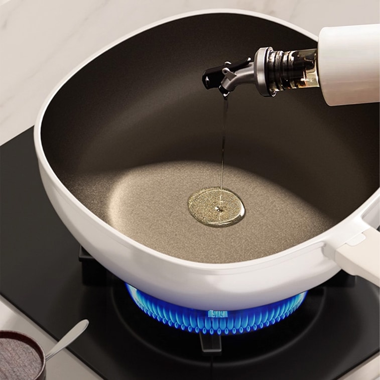 Titanium Ceramic Nonstick Small Square Pan, 0 Chemical Coating, Compatible With Induction And Gas Stoves, Universal Nonstick Pan, 24 cm 6