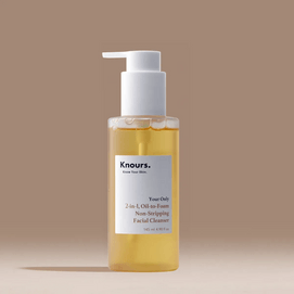 韓國KNOURS 二合一油轉泡沫潔面乳 145ml 溫和卸妝 深層清潔不乾燥 舒緩紅腫 強韌肌膚 持久保濕滋潤 敏感肌使用