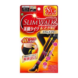 日本SLIMWALK 自发热连裤袜打底袜保暖显瘦美腿袜 #M-Lsize