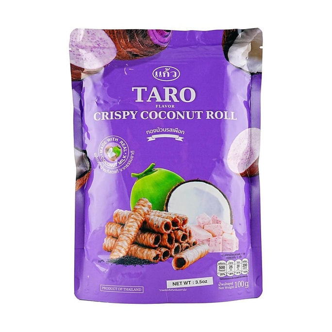 Crispy Coco Rolls Taro Flavor 3.5 oz