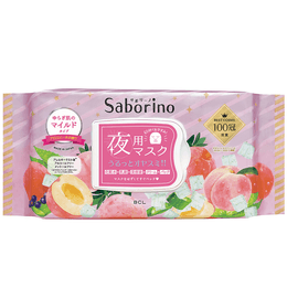 日本 BCL Saborino 即刻睡眠面膜 融化水果温和型芦荟桃香味 28pcs