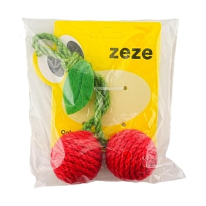 ZEZE 麻縄ボールおもちゃ - ティーザーワンド 耐久性のある噛む猫のおもちゃ セルフエンターテイメント オールインワン