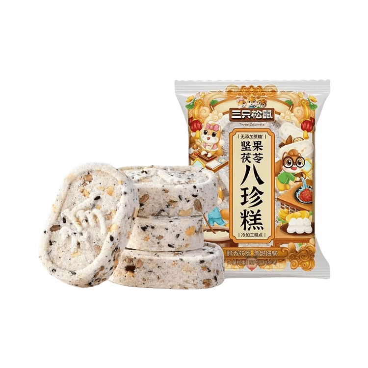 珍品　10枚張鐵陣笠 中国直邮】 三只松鼠坚果茯苓八珍糕500g - 亚米