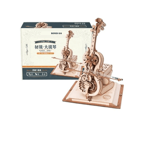 【中国直邮】秘境大提琴音乐八音盒diy立体拼图手工木质Steam模型女孩生日礼物礼物1盒