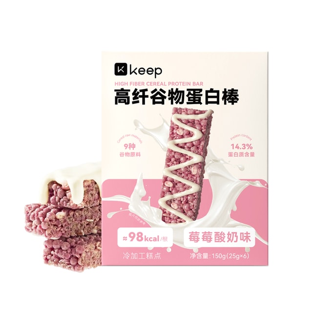 High-Fiber Grain Protein Bar Berry Yogurt Flavor 150g(25g*6)