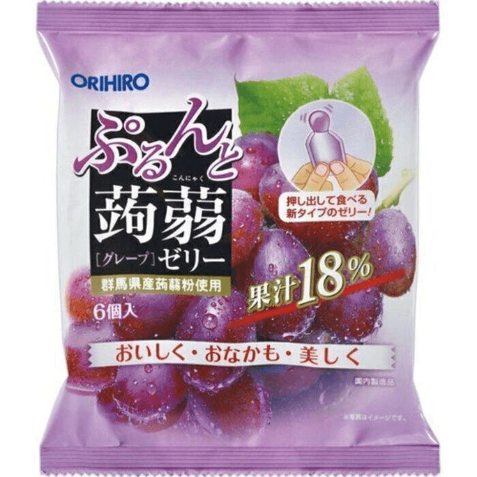 【日本直郵】 日本 ORIHIRO 果凍布丁 6個 提子 休閒食品