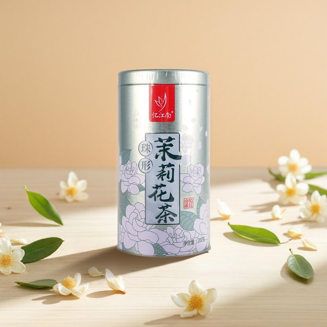 【江南茶饮】忆江南 球形茉莉花茶 浓香型绿茶 罐装 200g【佳节好礼】