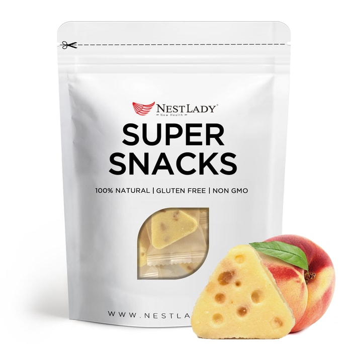 美国NestLady雍容燕窝  黄桃味三角奶酪块 奶疙瘩 补钙 补充能量 即食 零食 15片