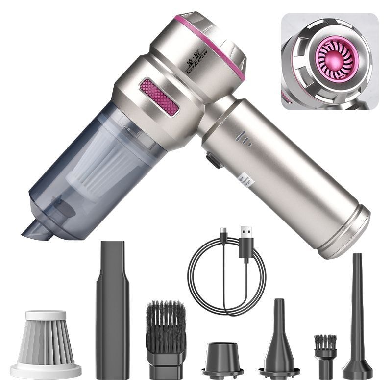 【中国直邮】 凌匠 吸尘器手持大吸力大功率无刷电机车载车用家用锂电池长续航1*个