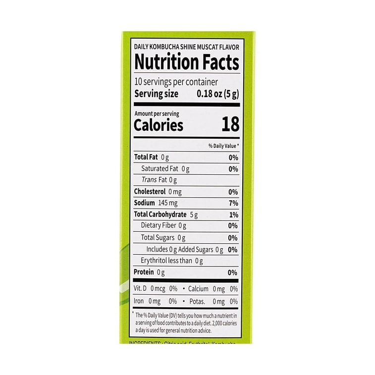 Shine Muscat Kombucha Powdered Mix 1.76 o[ Probiotics&Prebiotics] [0 Sugar Low Calories ] [Healthy Fermented Workout] 5