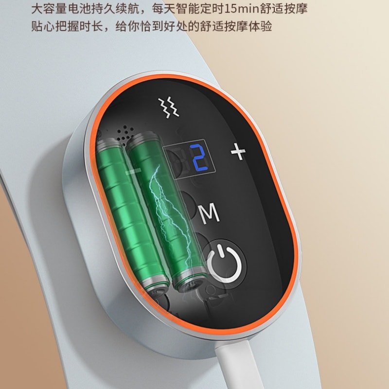 【中国直邮】 奥克斯 腰部按摩器腰带震动加热腰疼肌劳损神器腰椎热敷暖宫腹仪 灰色顶配款 一个装