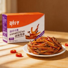 华文食品 劲仔小鱼 卤香味 20包入 240g 湖南特产