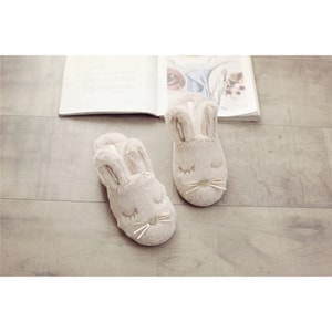 Women’s Snuggle Bunny Velvet Plush Indoor Animal Slippers Light Brown 36-37