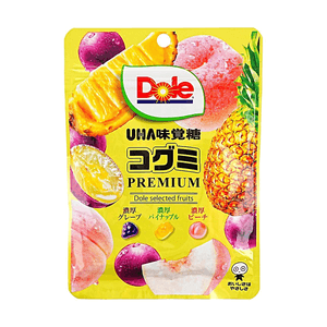 돌 협업 과일 젤리, 풍부한 포도 + 파인애플 + 복숭아 맛, 2.36 oz
