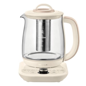 Glass and Stainless Steel Electric Tea Kettle with Lift-out Tea Basket 1.8L 110V