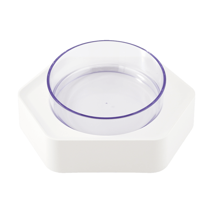 Pet Feeding Bowl for Cat and Dog Water Bowl and Food Bowl 131mm Single Bowl #White