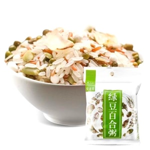 Mung Bean and Lily Porridge [Sum【mer Heat Relief】 Nutritious Breakfast Porridge【Lily Moistens Lungs and Calms Mind】【Meal Replacement for Weight Management】 150g Rich in Protein and Dietary Fiber