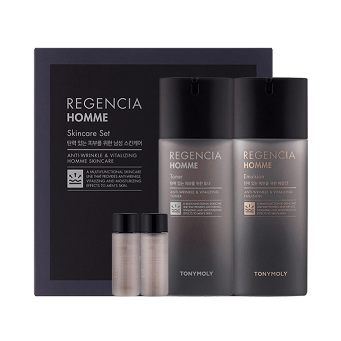 TONYMOLY Regensia Homme Skin Care Set (130ml toner + 20ml + emulsion 130ml + 20ml)