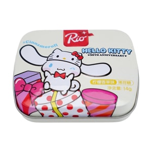 Sanrio Collaboration Hello Kitty&Cinnamoroll ,Lemon Vanilla Mint Candy,Sugar Free, 0.49 oz