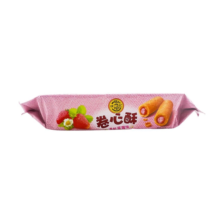 台湾徐福记 卷心酥注心饼干 清新草莓味 105g 6