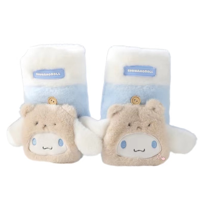 Cartoon Warm Flip Gloves Outdoor Cycling Gloves - Cinnamoroll Style 1 Pair
