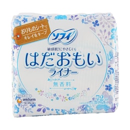 日本UNICHARM尤妮佳 苏菲温柔肌卫生护垫清爽舒适 透气服帖 14cm 72片 #无香型