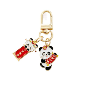 Joyful Panda Pendant Keychain, Good Luck + Peace And Happiness Panda, 2*2.2cm