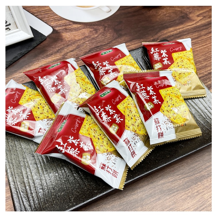 台灣 連華食品 [直郵]7-11區 紅藜紫菜蘇打餅 108g 4