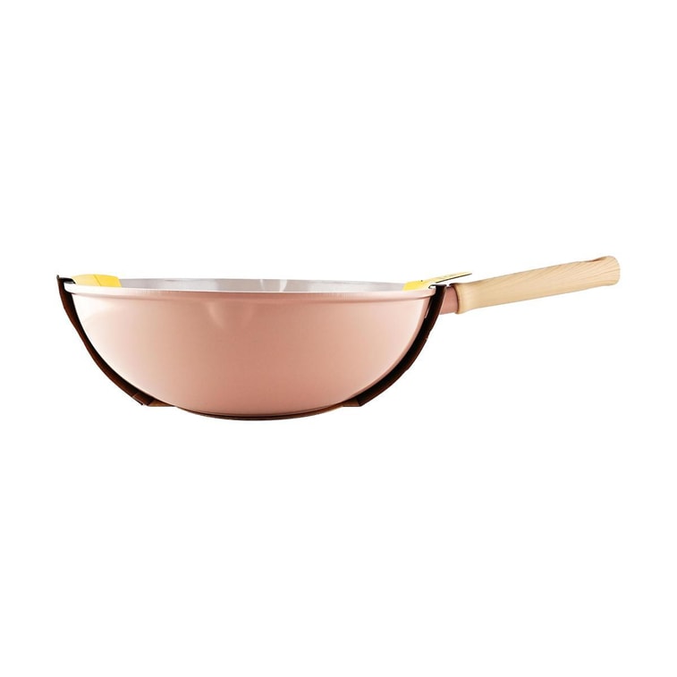 Wok en cristal de céramique, wok antiadhésif à concentration d'huile, couvercle non inclus, 12,6 pouces, convient pour cuisinières à induction et à gaz 7