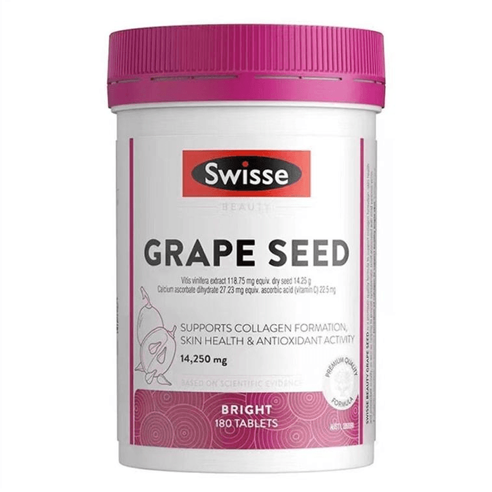【中國直郵】 澳洲 Swisse 斯維詩 葡萄籽菸鹼醯胺 萃取物原花青素提亮膚色維生素C 180片