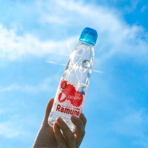 0 Calories Ramune Japanese Marble Soda, Lychee Flavor, 6.76 fl oz【 0 Sugar 0 Fat】【Japanese Carbonated Soft Drink】