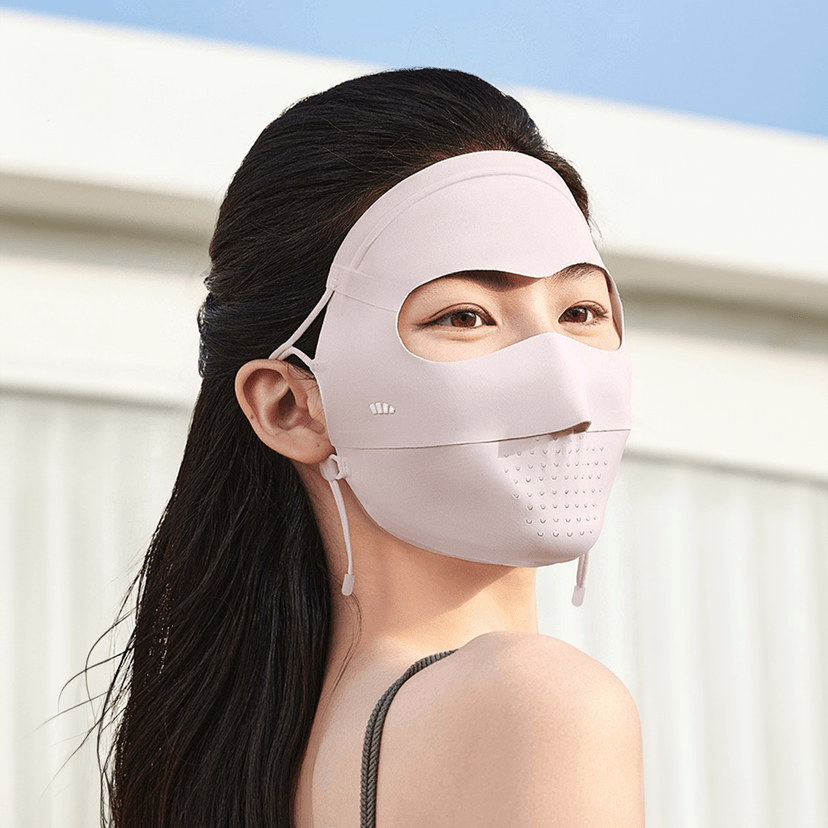 BENEUNDER蕉下 冰薄系列 全臉防曬面罩口罩 醫美可用 淺藕粉