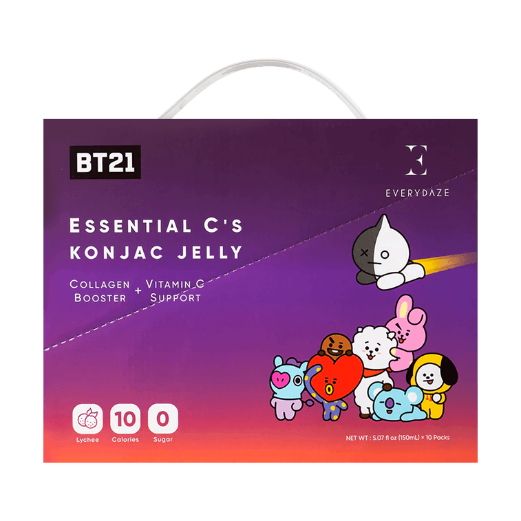 EVERYDAZE with BT21: Essential C’s Konjac Jelly – Lychee, 10pcs 5