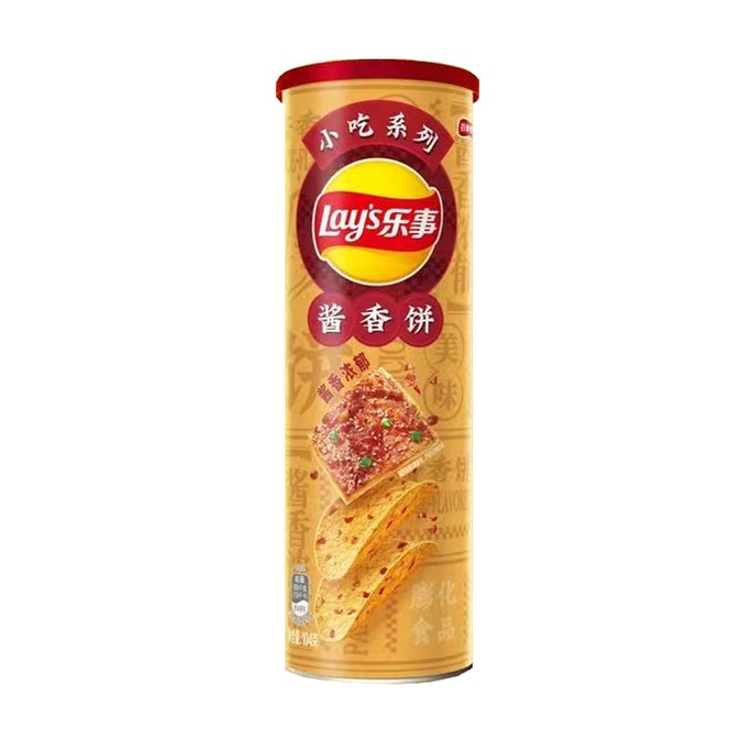 Lay's 乐事 薯片 酱香饼味追剧必备解馋小零食104g 【童年经典零食搭配网红新口味】【片片酥脆】