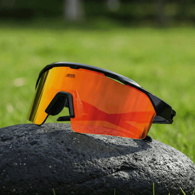 Professional Tactical Goggles, Impact-Resistant, Orange Sports Edition, 1 Pair 3