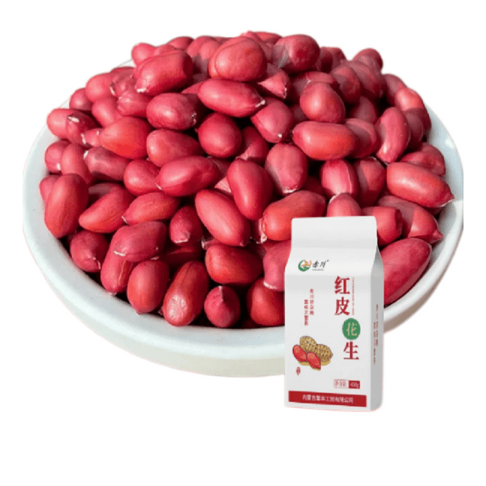 Red-skinned Peanuts, Farm-fresh Peanuts, Peanut Kernels, Red-skinned, Fresh Raw Peanuts, 400g*1 bag