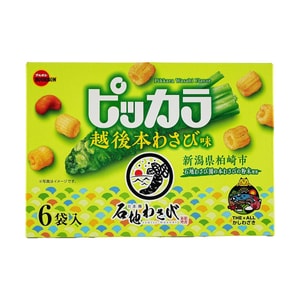 피크카라 에치고 혼와사비 일본식 구운 쌀과자 캐슈 스낵 3.59온스