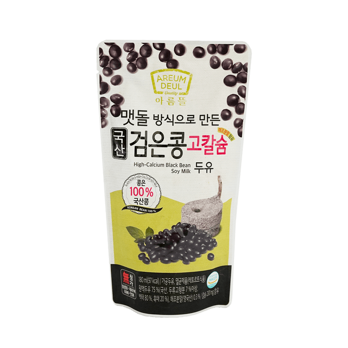 韓國AREUM DEUL 高鈣 純黑豆奶 180ml